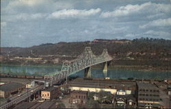 Bridge Across the Ohio River Postcard