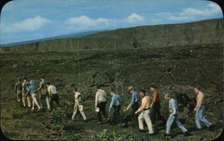 Exploring the Floor of Kilauea Postcard