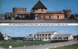 The Castle Restaurant and Olean Motel New York Postcard Postcard Postcard