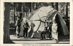 Chippewa Indian Tepee Postcard