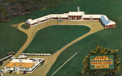 Rip's Restaurant, Cocktail Lounge and Motel Postcard