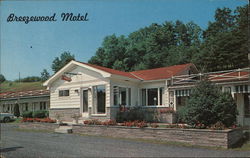 Breezewood Motel Postcard