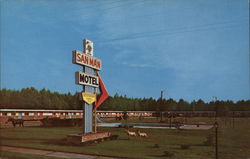 San Man Motel and Restaurant Manning, SC Postcard Postcard Postcard