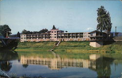 Riverside Motel and Restaurant Postcard