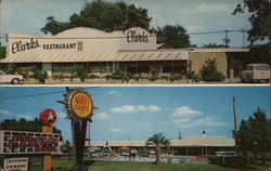 Clark's Motel and Restaurant Postcard