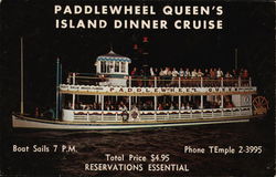 Paddlewheel Queen's Island Dinner Cruise Postcard