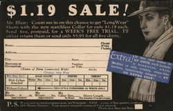 $1.19 Sale - Long Wear Shirts Postcard