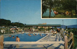 Swimming Pool at Deerpoint Campground Camping Postcard Postcard Postcard
