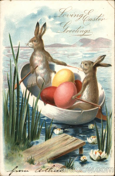 Loving Easter Greetings With Bunnies