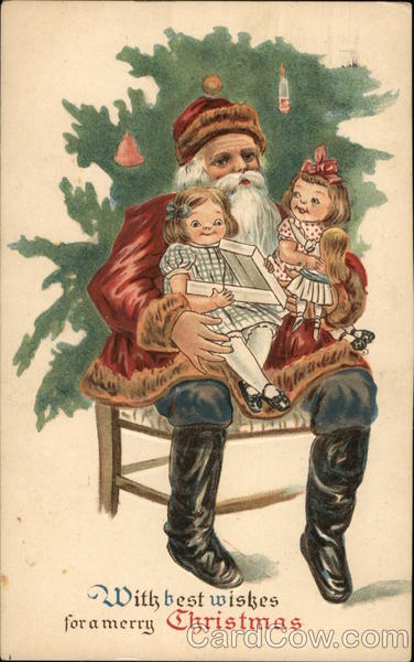 With best wishes for a merry Christmas Santa Claus