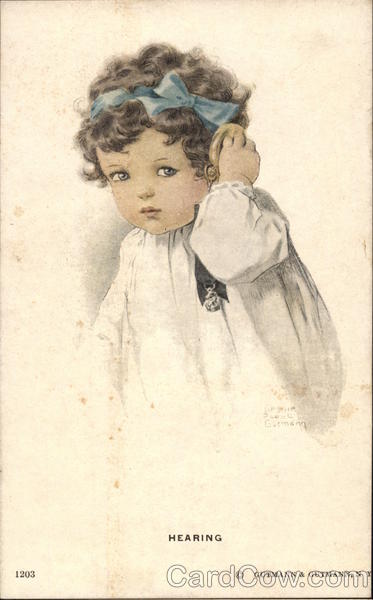 Hearing - Small Girl in White Holding Compress by Her Ear