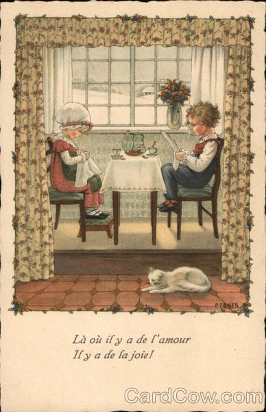 Children at Breakfast Table P. Ebner