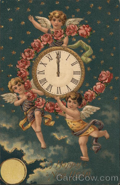 Angel Cherubs with Clock Angels & Cherubs