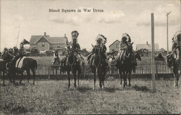 Blood Squaws in War Dress Native Americana