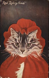 "Red Riding Hood" Cats Postcard Postcard Postcard