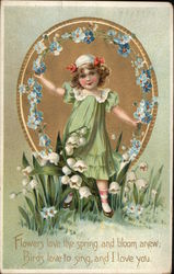 Pretty Little Girl Postcard