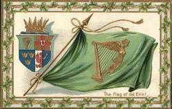 The Flag of Old Erin! St. Patrick's Day Postcard Postcard Postcard