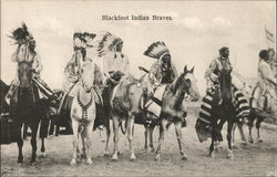 Blackfoot Indian Braves Native Americana Postcard Postcard Postcard