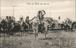 Chief Joe Healy and Braves Postcard