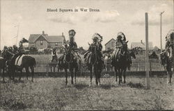 Blood Squaws in War Dress Postcard
