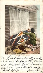 A Navajo Blanket Weaver Postcard
