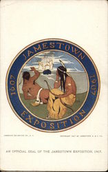 An Official Seal of the Jamestown Exposition 1907 Postcard