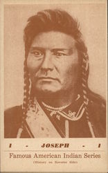 Famous American Indian Series - Joseph Native Americana Postcard Postcard Postcard