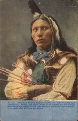 Thomas White Face Native Americana Postcard Postcard Postcard