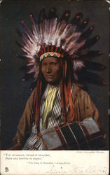 Sioux Indian Chief Native Americana Postcard Postcard Postcard