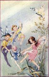 A Fairy Dance Fantasy Postcard Postcard