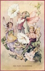 The Fairy Trumpeters Fantasy Postcard Postcard