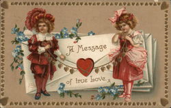 A Message of True Love Children Postcard Postcard Postcard