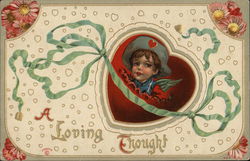 A Loving Thought Cupid Postcard Postcard Postcard