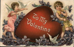 To My Valentine Cupid Postcard Postcard Postcard