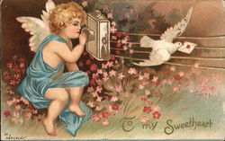 To My Sweetheart Cupid Postcard Postcard Postcard