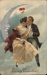 To My Valentine Couples Postcard Postcard Postcard
