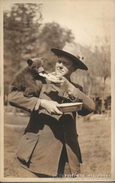 Ranger Feeding Baby Bear, Yosemite National Park