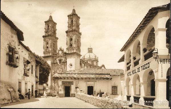 View of Taxco with Cathedral in Background Mexico