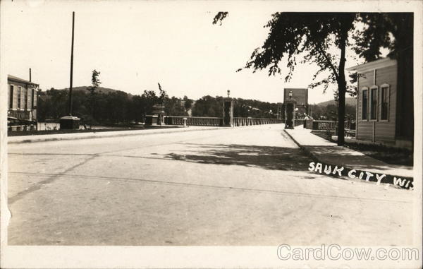 Entrance to Bridge Sauk City Wisconsin