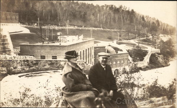 Snapshot of Couple at Park or Dam Maine