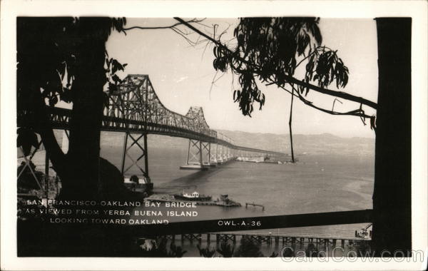 San Francisco-Oakland Bay Bridge Viewed from Yerba Buena Island California