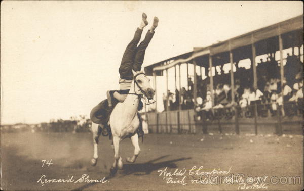 Leonard Stroud, World's Champion Trick Rider Rodeos