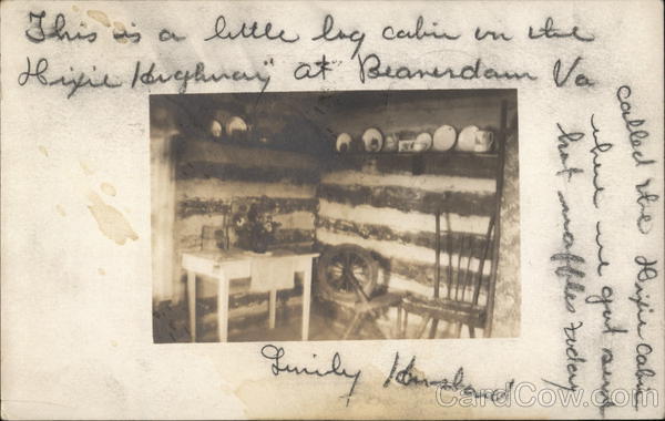 Interior of Log Cabin on the Dixie Highway, The Dixie Cabin Restaurant Beaverdam Virginia