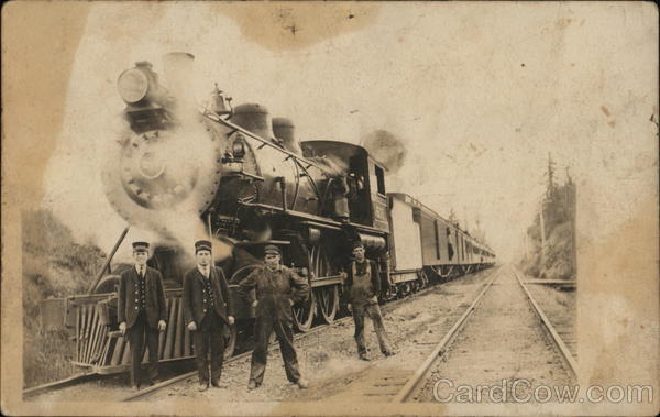 Railroad Men and Steam Locomotive Locomotives