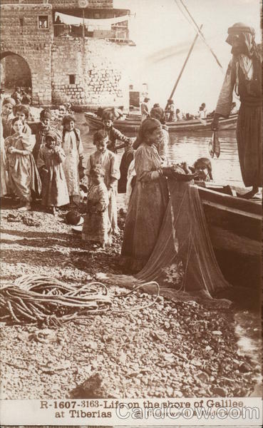 Life on the Shore of Galilee at Tiberias Palestine