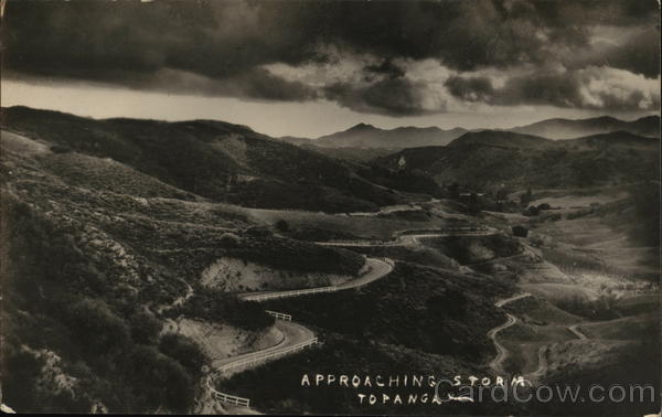 Approaching Storm In Mountains Topanga California