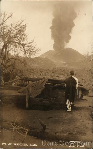 View of El Parícutin and Michoacán Matamoros Mexico