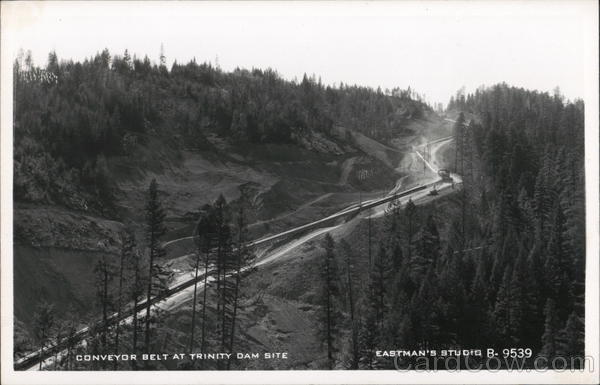Conveyor Belt at Trinity Dam Site Weaverville California