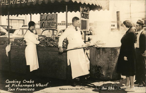 Cooking Crabs at Fisherman's Wharf San Francisco California