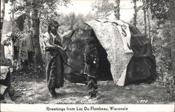 Indian Girls Lac Du Flambeau, WI Postcard Postcard 